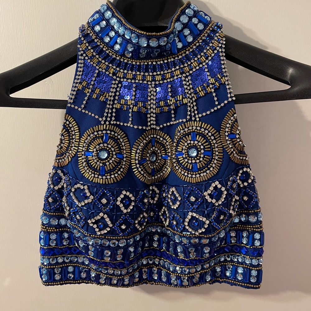 Two piece royal blue Sherri hill prom dress size 2